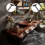 Orvyn Live Edge Solid Wood Floating Bathroom Vanity SPA524639 - Timberustic Floating Bathroom Vanity
