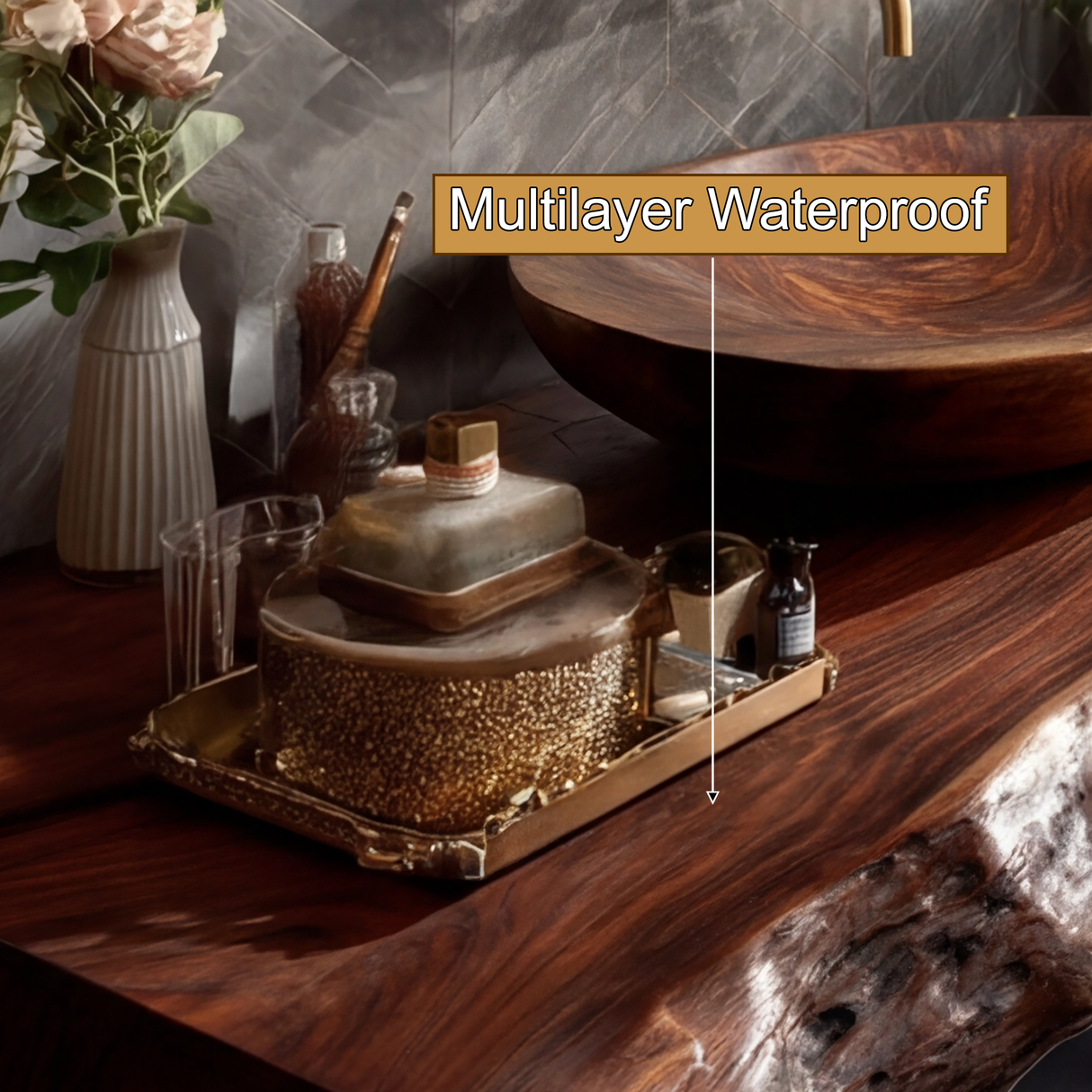 Orvyn Live Edge Solid Wood Floating Bathroom Vanity SPA524639 - Timberustic Floating Bathroom Vanity