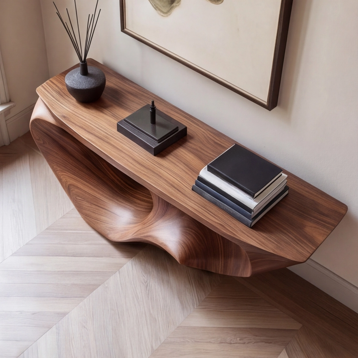 Oryndor Sculpted Solid Wood Console Table - Timberustic Console Table