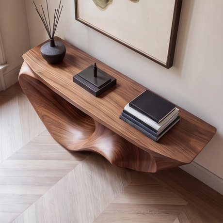 Oryndor Sculpted Solid Wood Console Table - Timberustic Console Table