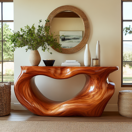 Orynthal Sculpted Solid Wood Console Table - Timberustic Console Table