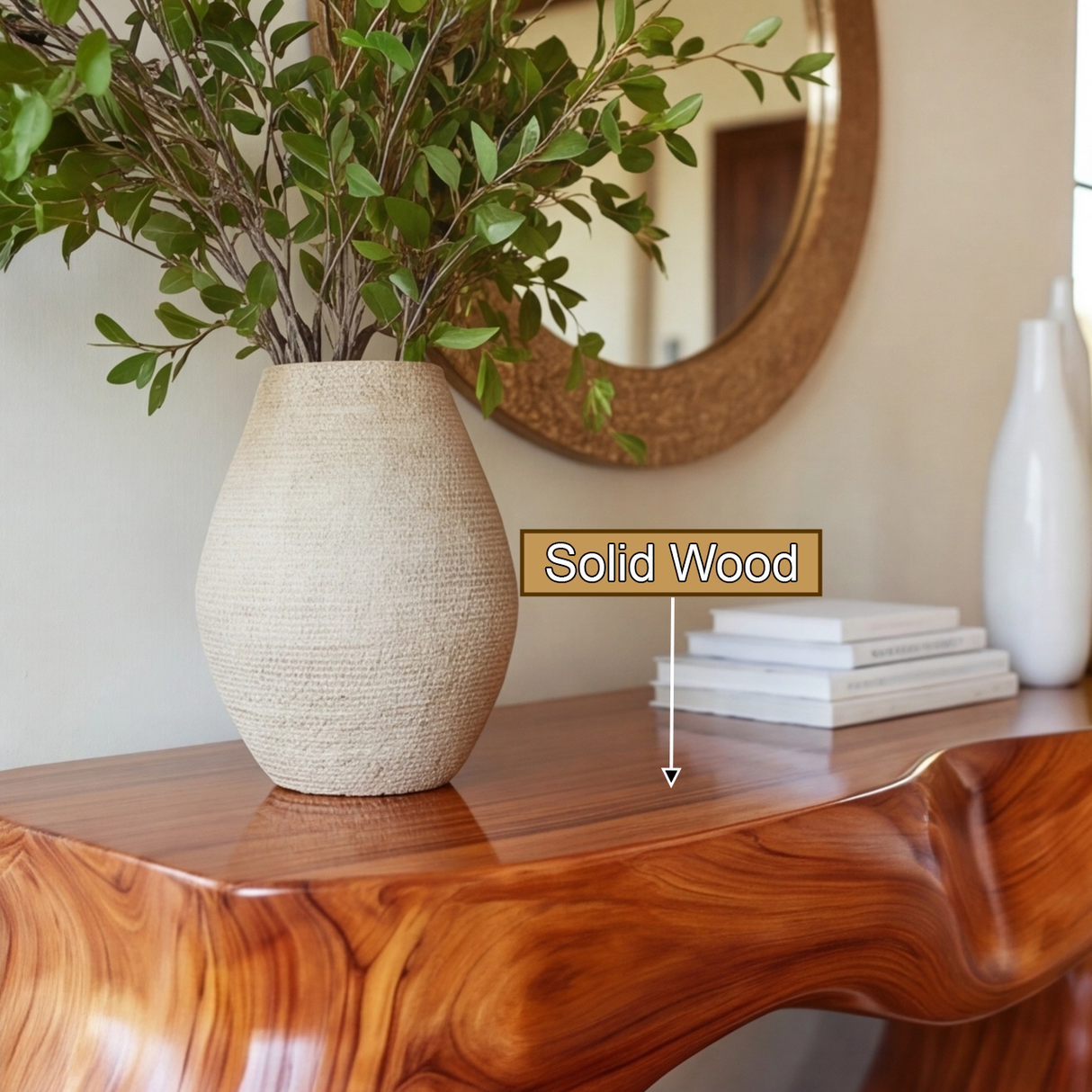 Orynthal Sculpted Solid Wood Console Table - Timberustic Console Table