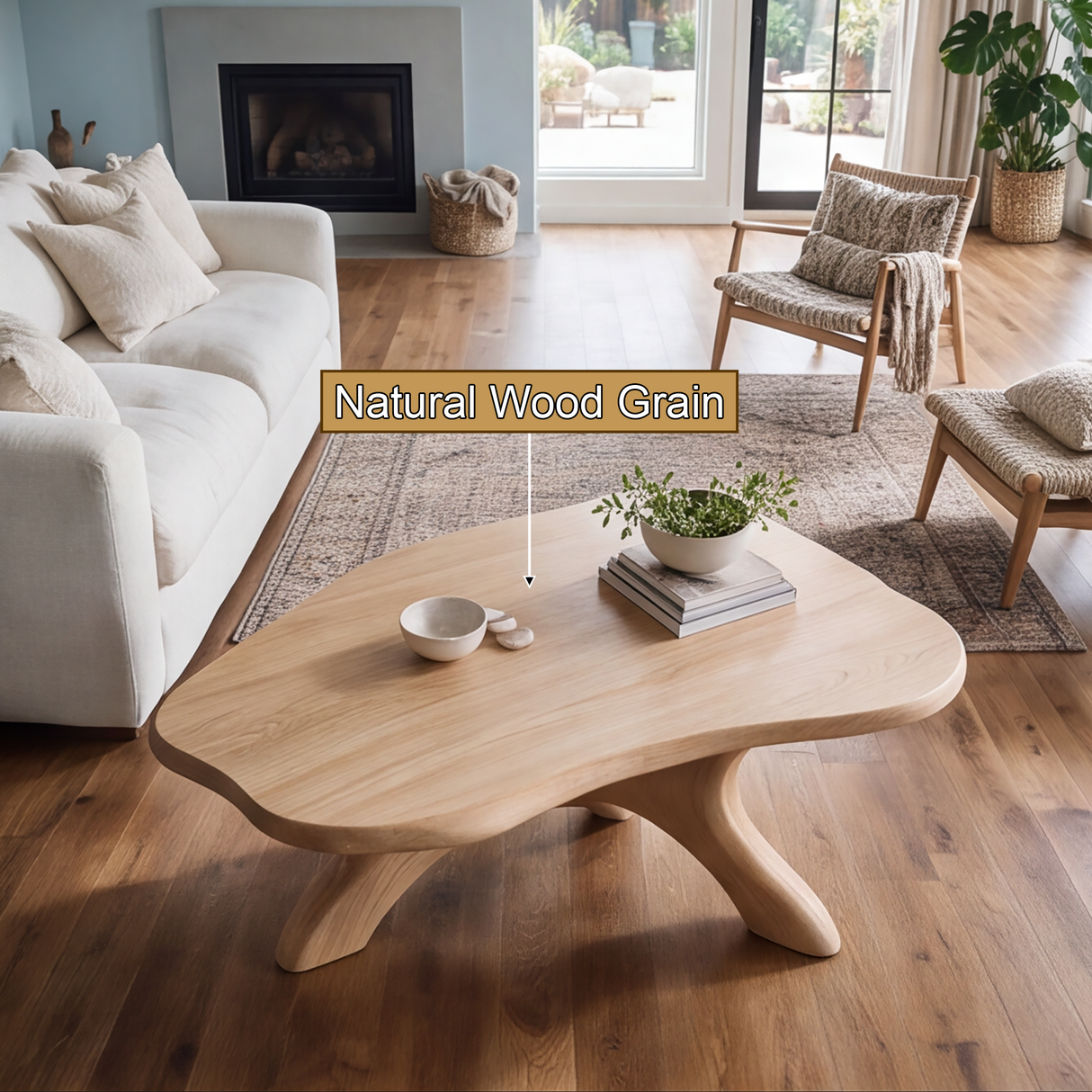 Orynthis Sculpted Solid Wood Coffee Table SPA295252 - Timberustic Coffee Table