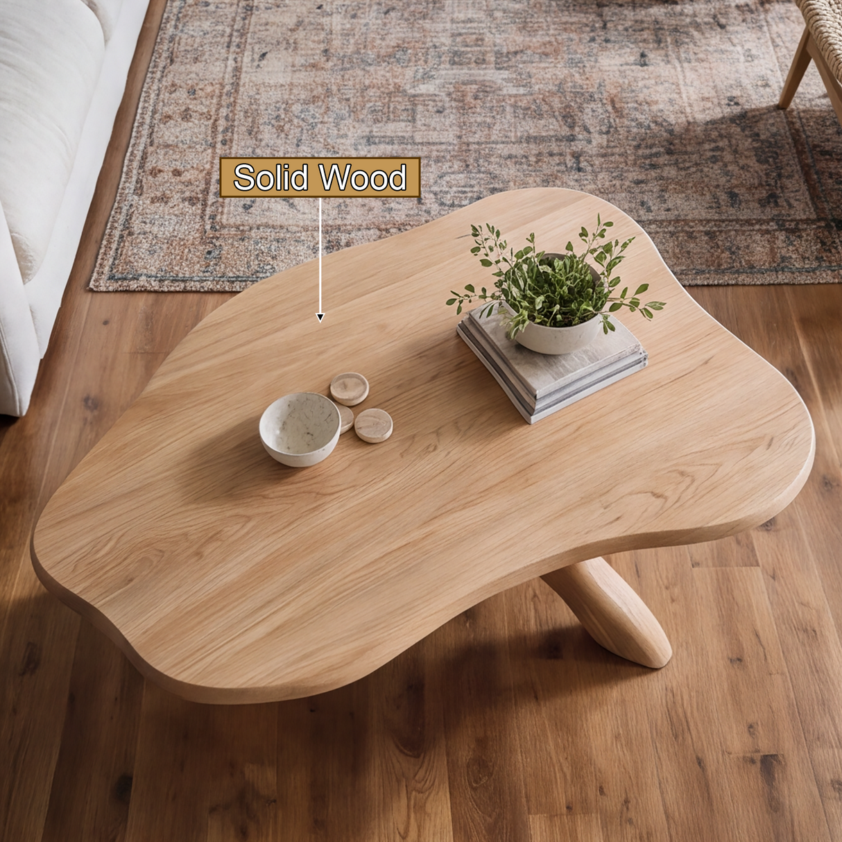 Orynthis Sculpted Solid Wood Coffee Table SPA295252 - Timberustic Coffee Table