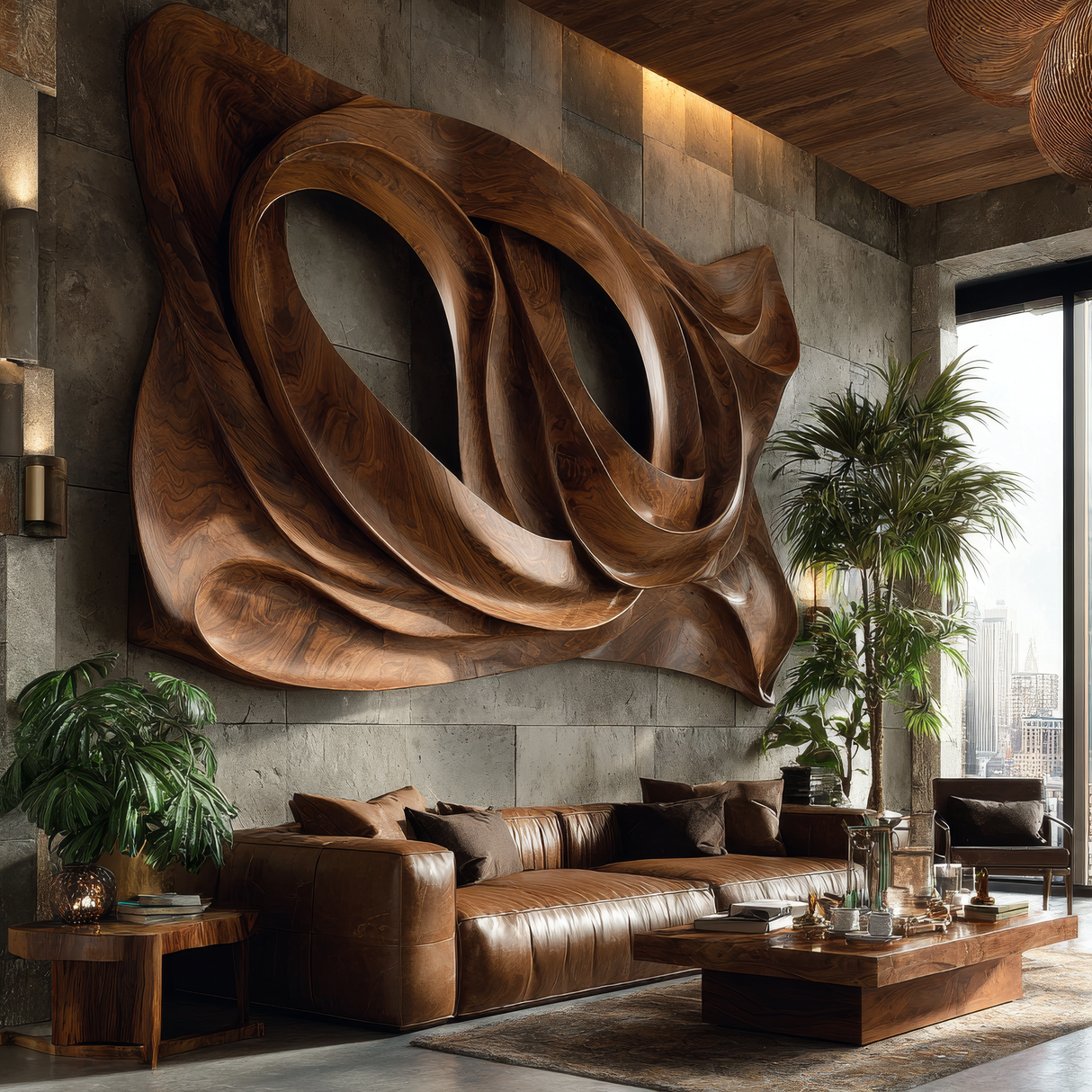 Orynthis Sculpted Solid Wood Wall Art
