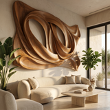 Orynthis Sculpted Solid Wood Wall Art