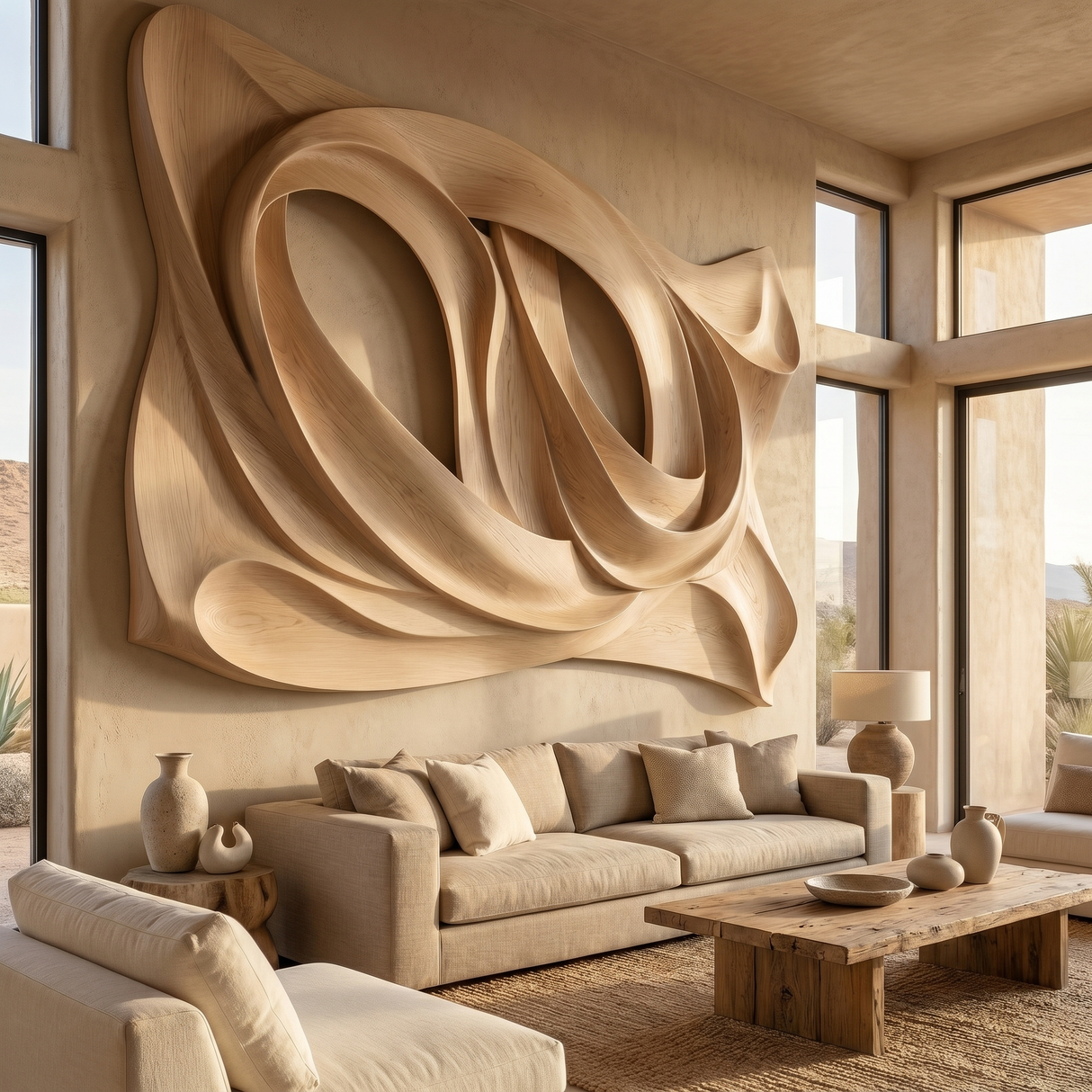 Orynthis Sculpted Solid Wood Wall Art