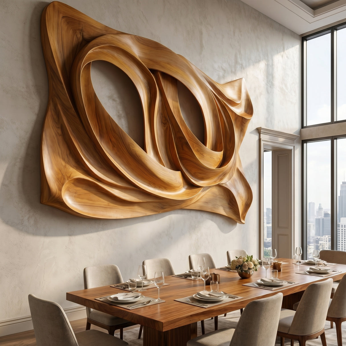 Orynthis Sculpted Solid Wood Wall Art