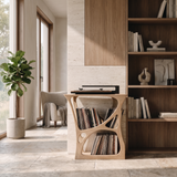 Orynthus Handcrafted Solid Wood Record Player Stand SPA254463 - Timberustic Record Player Stand With Storage