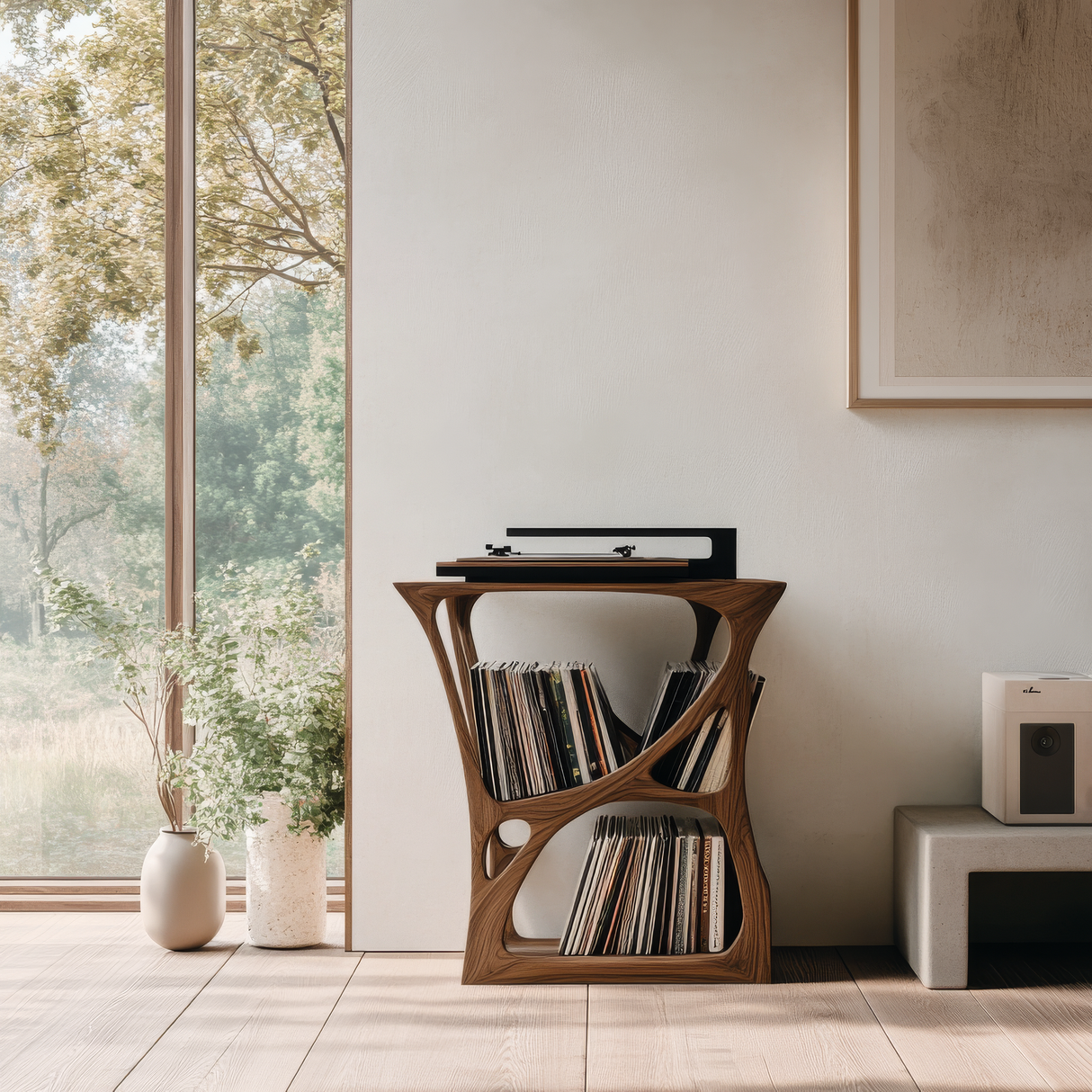 Orynthus Handcrafted Solid Wood Record Player Stand SPA254463 - Timberustic Record Player Stand With Storage