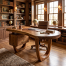 Orynvale Live Edge Solid Wood Desk with Drawers Brown - Timberustic Desk With Drawers