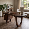 Orynvale Live Edge Solid Wood Desk with Drawers Dark Walnut - Timberustic Desk With Drawers