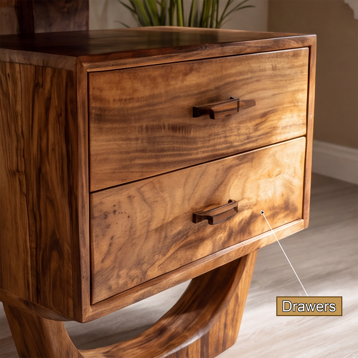 Orynvale Live Edge Solid Wood Desk with Drawers - Timberustic Desk With Drawers