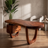 Orynvale Live Edge Solid Wood Desk with Drawers Mahogany - Timberustic Desk With Drawers