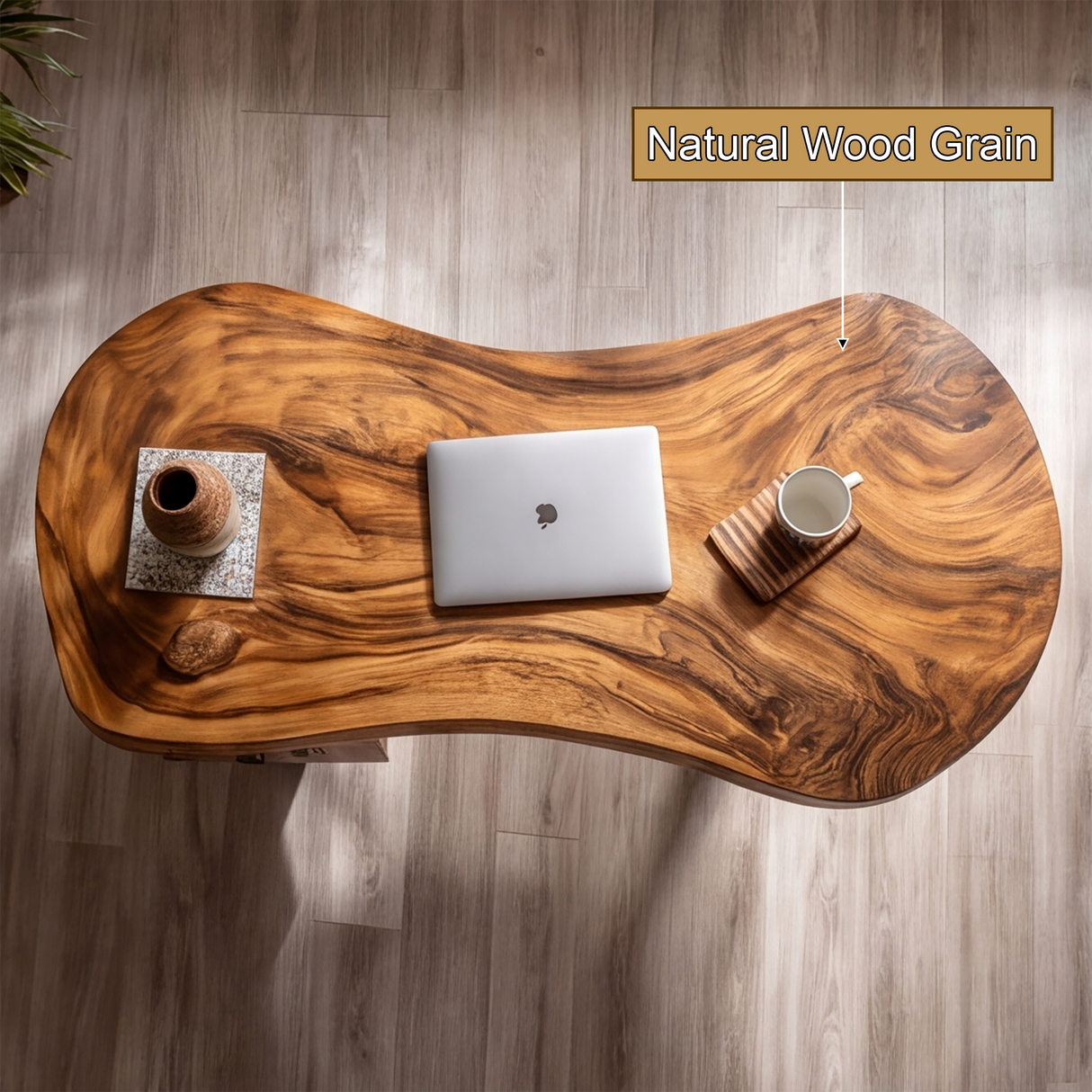 Orynvale Live Edge Solid Wood Desk with Drawers - Timberustic Desk With Drawers