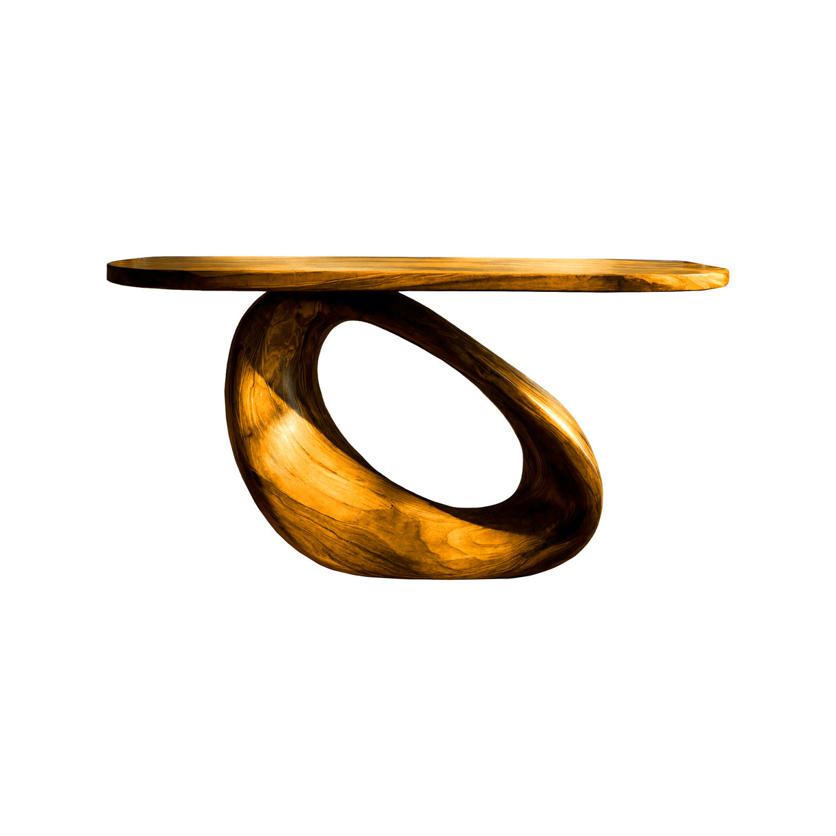 Oryx Sculpted Solid Wood Console Table