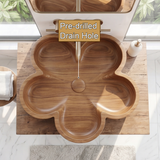 Petalara Handcrafted Solid Wood Flower Vessel Sink - Timberustic Vessel Sinks
