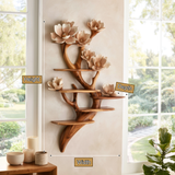 Petalwyn Handcrafted Solid Wood Tree-Inspired Bookshelf