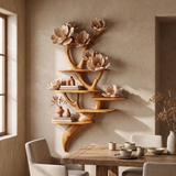 Petalwyn Handcrafted Solid Wood Tree-Inspired Bookshelf