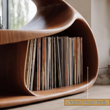 Phonora Sculpted Solid Wood Record Player Stand