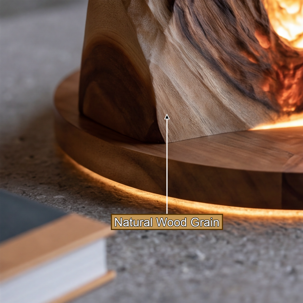 Ravaryn Sculpted Solid Wood Mountain Table Lamp SPA219329