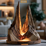 Ravaryn Sculpted Solid Wood Mountain Table Lamp SPA219329