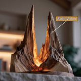 Ravaryn Sculpted Solid Wood Mountain Table Lamp SPA219329