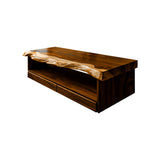 Ravelle Live Edge Solid Wood Floating Bathroom Vanity with Drawers Brown - Timberustic Floating Bathroom Vanity With Drawers