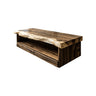 Ravelle Live Edge Solid Wood Floating Bathroom Vanity with Drawers Natural Oak - Timberustic Floating Bathroom Vanity With Drawers