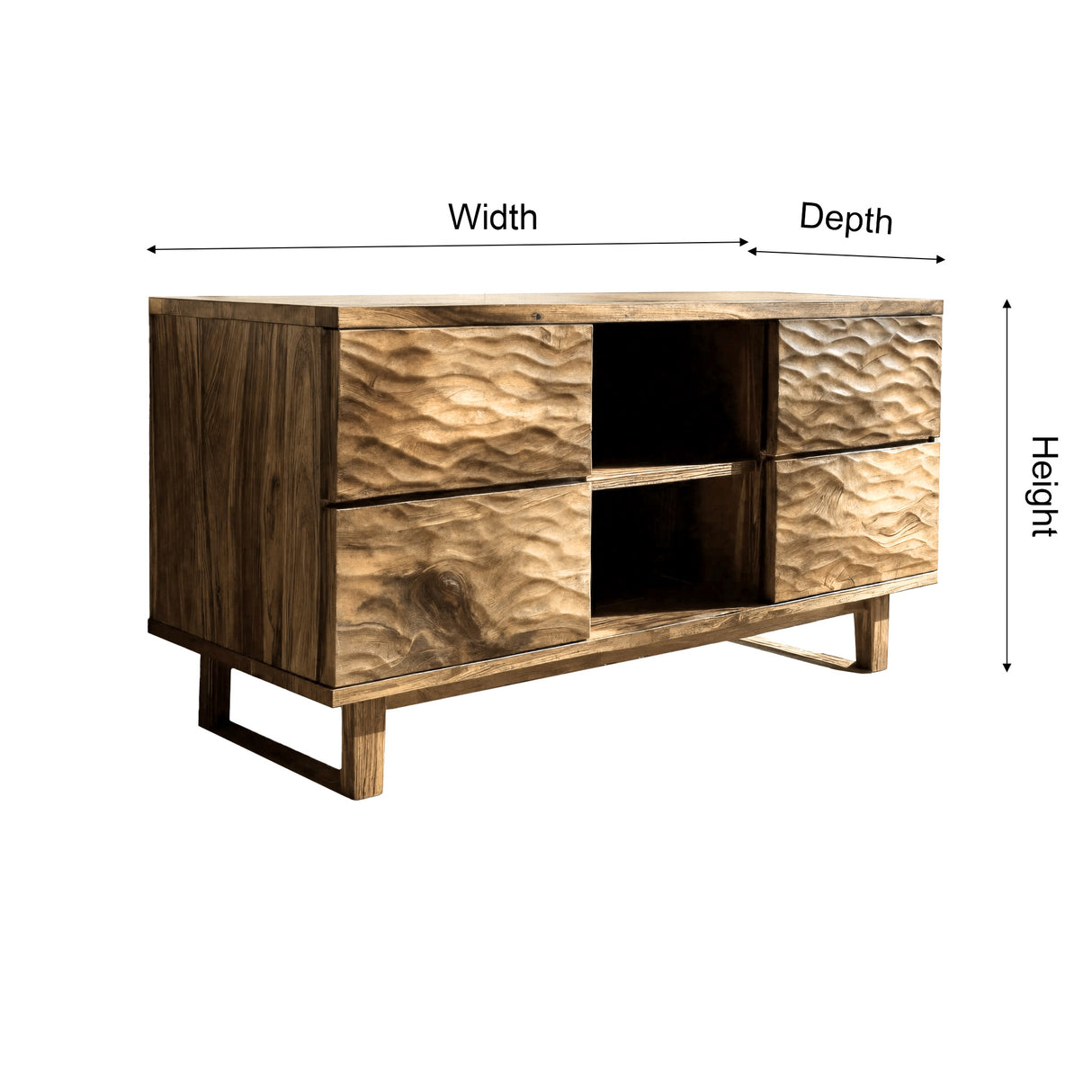 Ravelle Sculpted Freestanding Solid Wood Bathroom Vanity with Drawers - Timberustic Freestanding Bathroom Vanity with Drawers