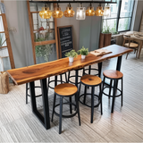 Ravello Live Edge Solid Wood Bar Table - Timberustic Bar Table