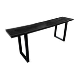 Ravello Live Edge Solid Wood Bar Table Black - Timberustic Bar Table