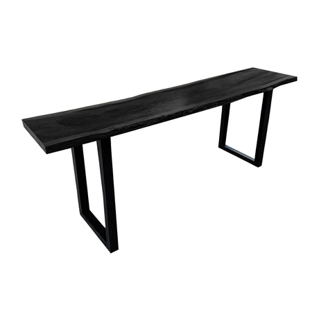Ravello Live Edge Solid Wood Bar Table Black - Timberustic Bar Table