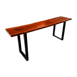 Ravello Live Edge Solid Wood Bar Table Mahogany - Timberustic Bar Table