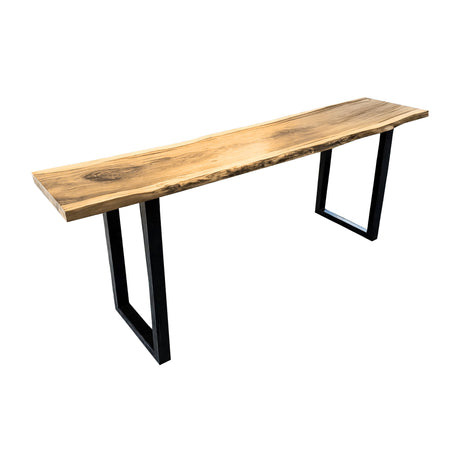 Ravello Live Edge Solid Wood Bar Table Natural Oak - Timberustic Bar Table