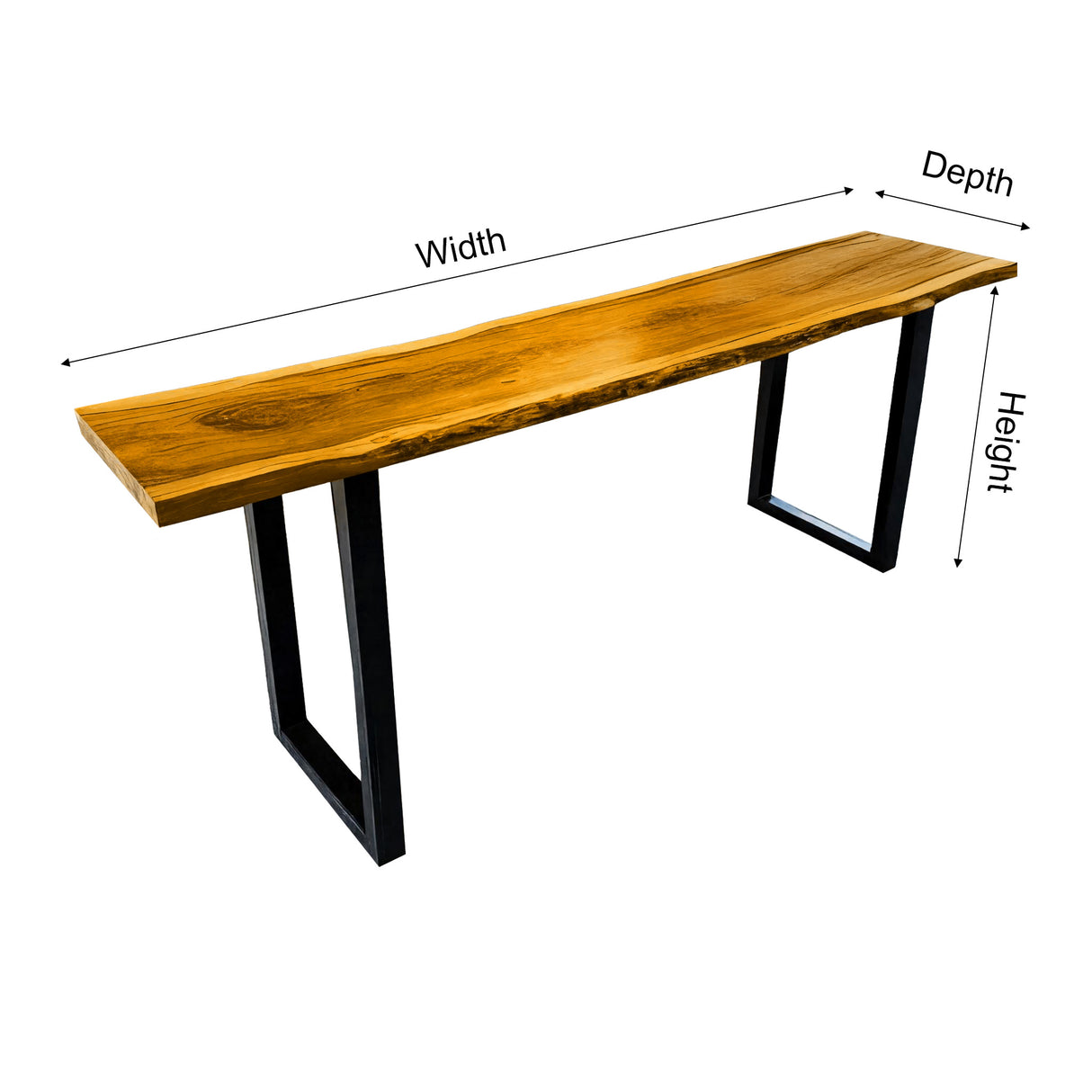 Ravello Live Edge Solid Wood Bar Table - Timberustic Bar Table