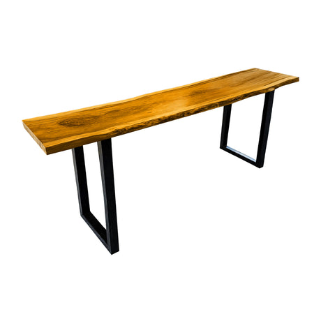 Ravello Live Edge Solid Wood Bar Table Teak - Timberustic Bar Table