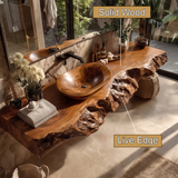 Ravello Live Edge Solid Wood Floating Bathroom Vanity SPA752301 - Timberustic Floating Bathroom Vanity