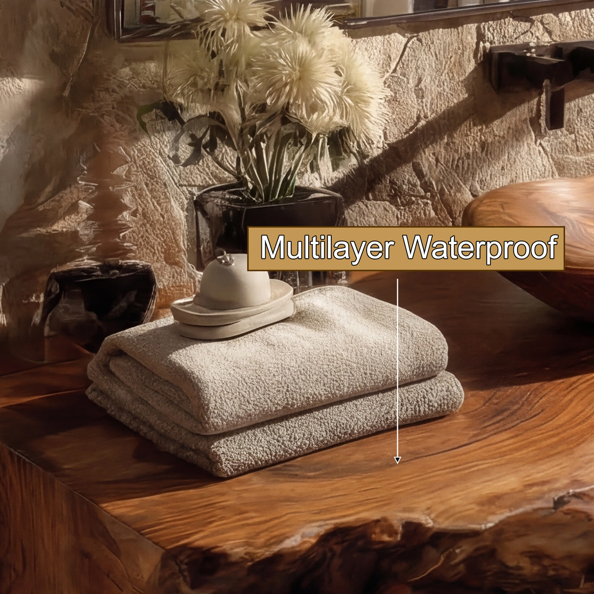 Ravello Live Edge Solid Wood Floating Bathroom Vanity SPA752301 - Timberustic Floating Bathroom Vanity