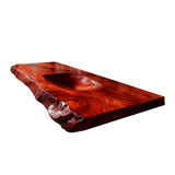 Ravello Live Edge Solid Wood Floating Bathroom Vanity with Integrated Sink Mahogany - Timberustic Floating Bathroom Vanity with Integrated Sink