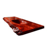 Ravello Live Edge Solid Wood Floating Bathroom Vanity with Integrated Sink Mahogany - Timberustic Floating Bathroom Vanity with Integrated Sink