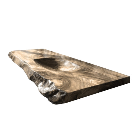 Ravello Live Edge Solid Wood Floating Bathroom Vanity with Integrated Sink Natural Oak - Timberustic Floating Bathroom Vanity with Integrated Sink