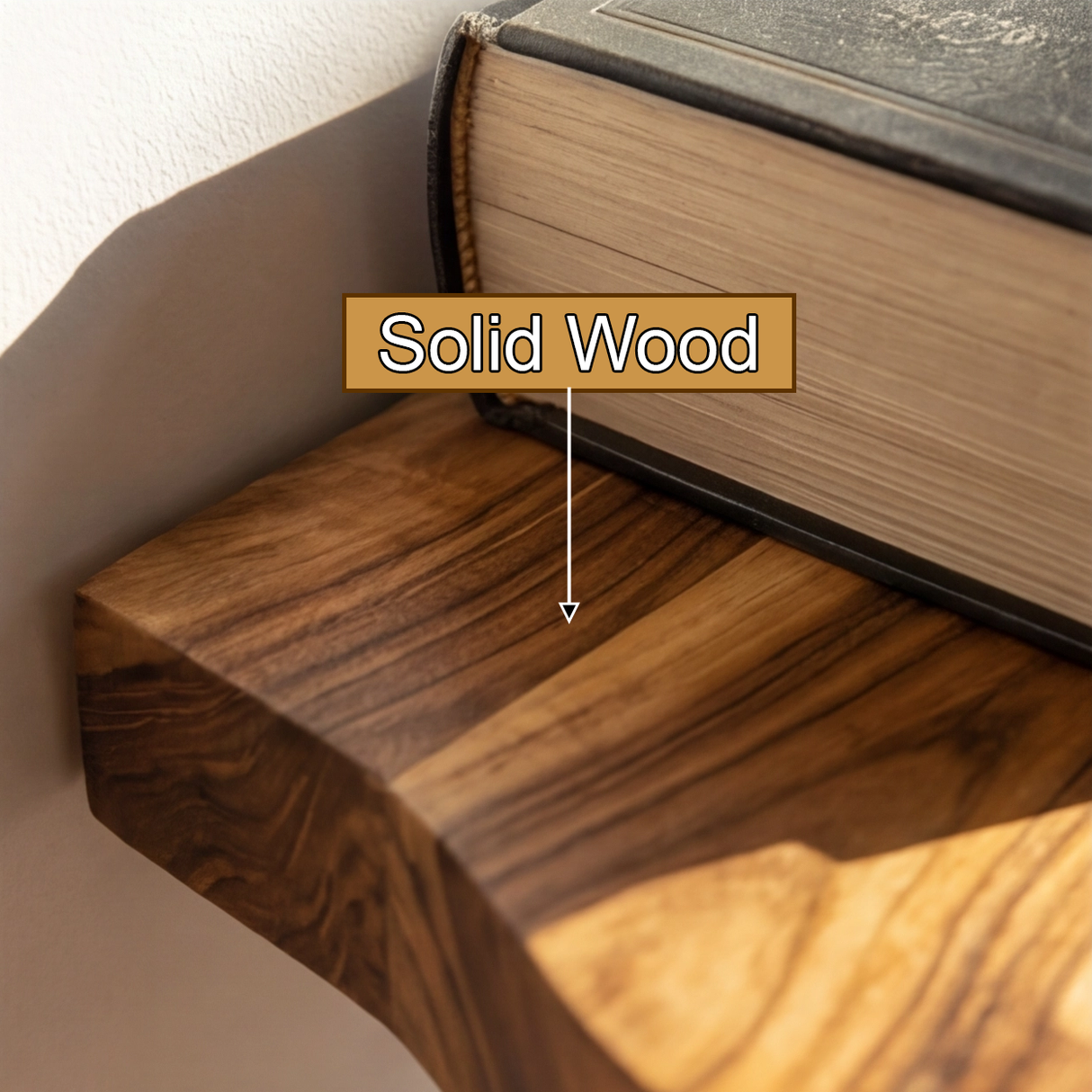 Ravello Live Edge Solid Wood Floating Shelf SPA589354 - Timberustic Floating Shelf