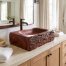 Ravenbark Handcrafted Solid Wood Rustic Edge Vessel Sink Mahogany - Timberustic Vessel Sinks