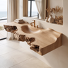 Ravencrest Handcrafted Live Edge Solid Wood Floating Bathroom Vanity with Integrated Sink