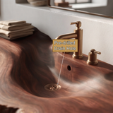 Ravencrest Handcrafted Live Edge Solid Wood Floating Bathroom Vanity with Integrated Sink