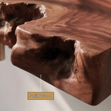 Ravencrest Handcrafted Live Edge Solid Wood Floating Bathroom Vanity with Integrated Sink