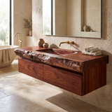 Ravenglen Handcrafted Solid Wood Floating Bathroom Vanity with Drawers - Timberustic Floating Bathroom Vanity With Drawers