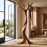 Ravenhollow Handcrafted Sculpted Solid Wood Tree Coat Rack - Timberustic Tree Coat Rack