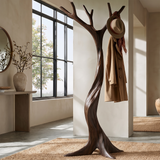 Ravenhollow Handcrafted Sculpted Solid Wood Tree Coat Rack - Timberustic Tree Coat Rack